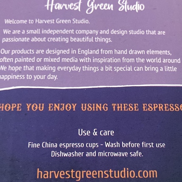 Harvest Green Studio Skull and Floral Espresso Cups - Picture 4 of 4